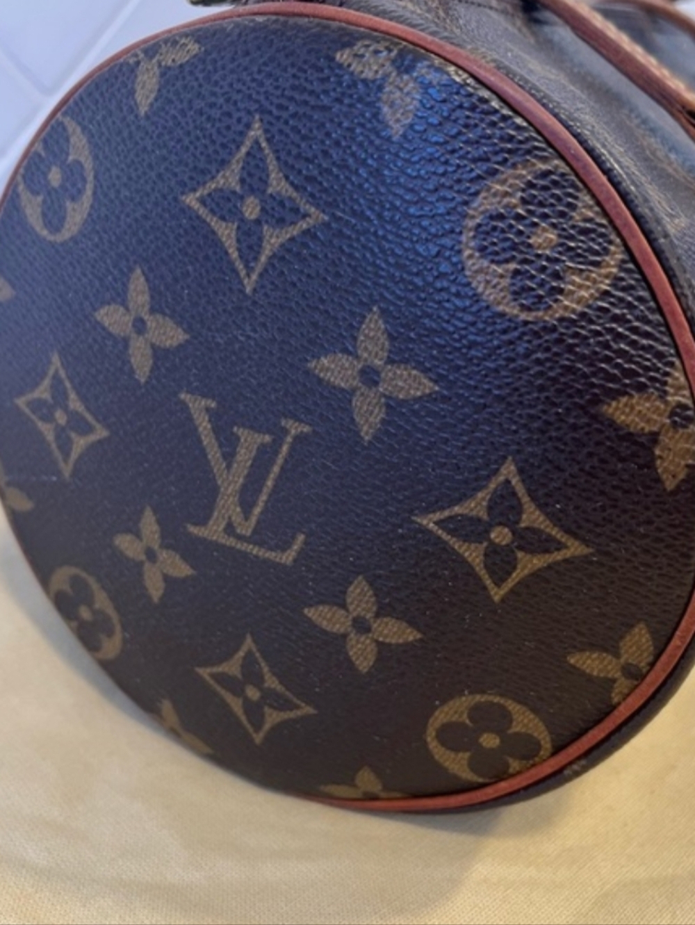 LOUIS VUITTON Papillon 30 Monogram Canvas Satchel Bag Brown - Picture 6 of 16